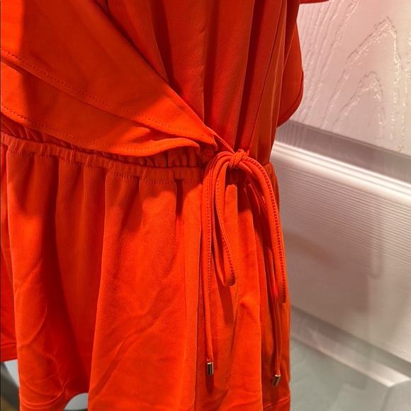 Ralph Lauren Orange Wrap Peplum Blouse - Picture 3 of 4